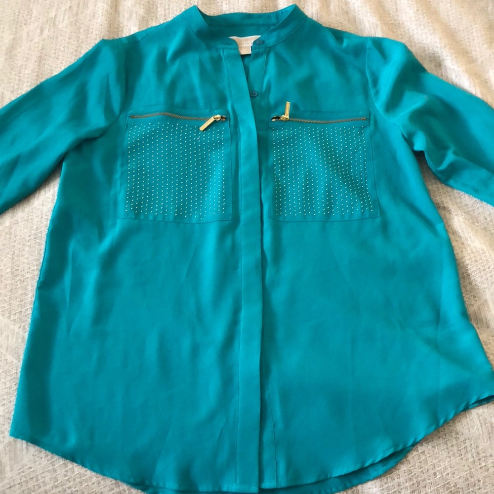 Like New! Teal Michael Kors top